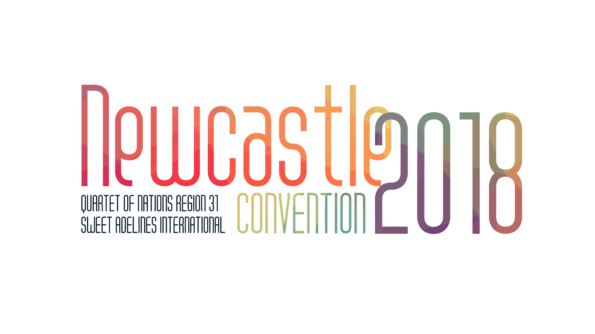 Convention Logo - Newcastle 2018 - Sweet Adelines